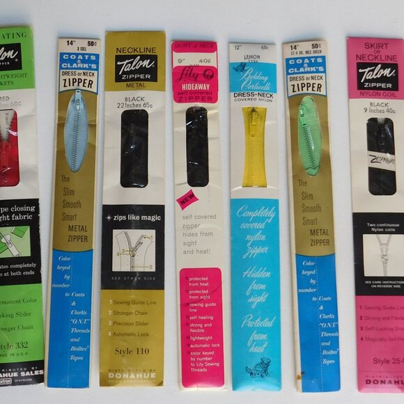 Lot Of Vintage Sewing Zippers, Trims, Hem Trim, Bias Tape Pin Cushion - Picture 9 of 10